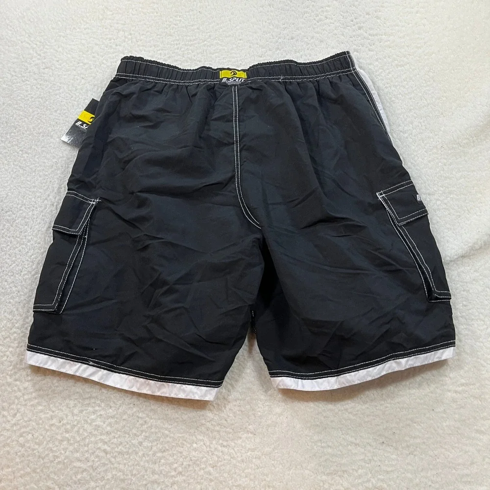 Banana Split B.Split Swim Shorts Mens 3XL Black ME12 Cargo Boardshorts NWT